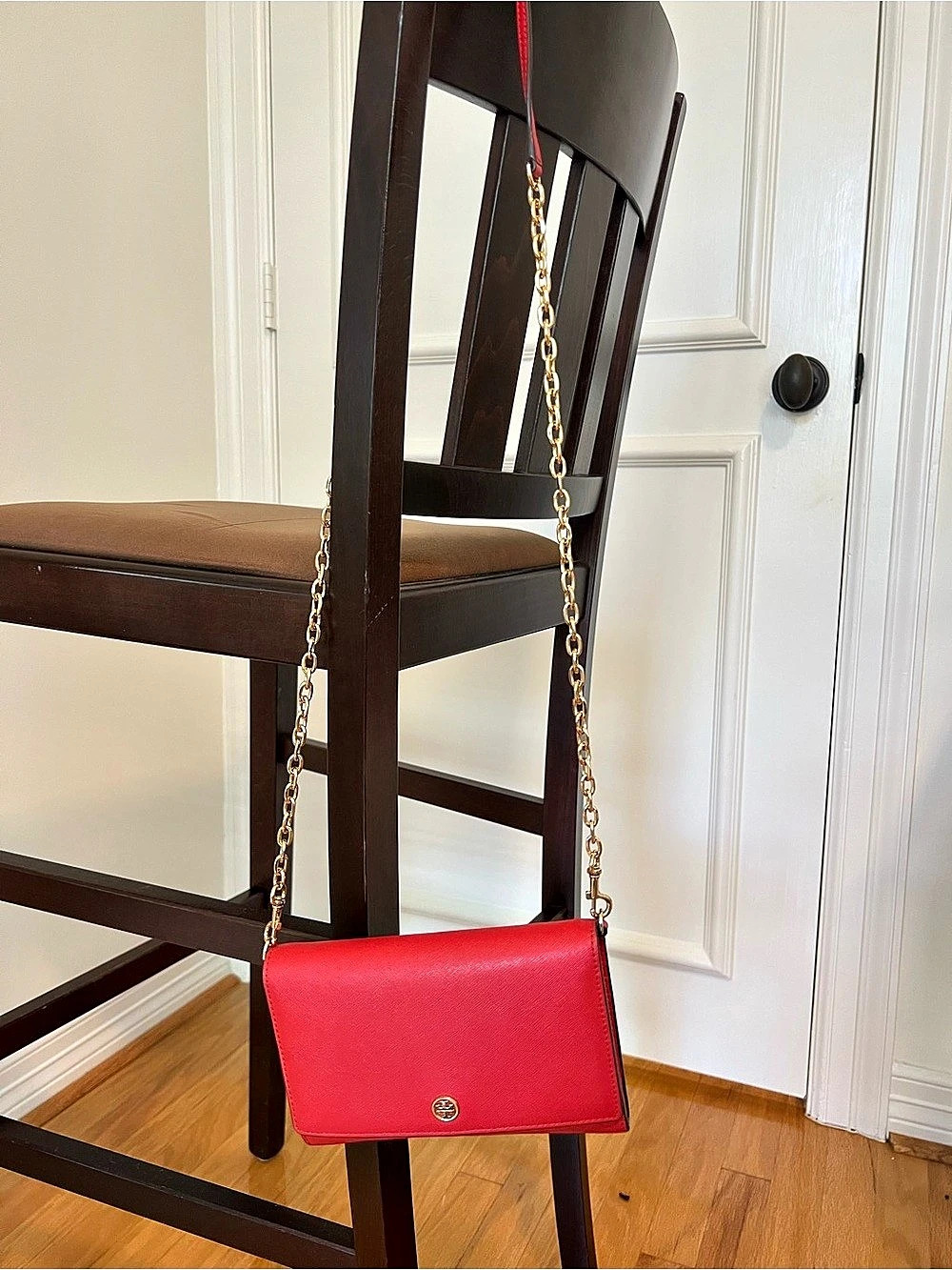 Tory Burch Red Chain Clutch